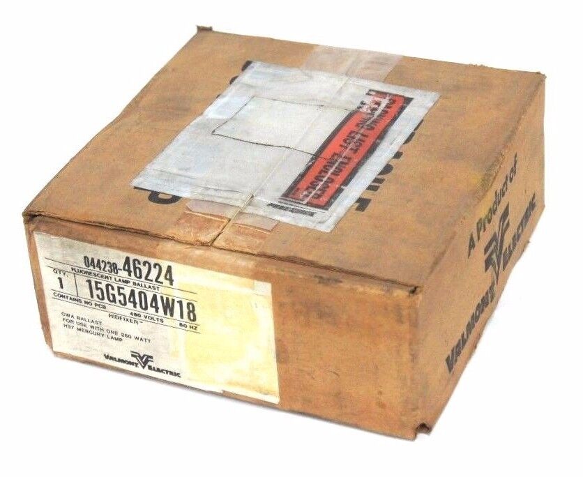 NIB VALMONT ELECTRIC 044238-46224 FLUORESCENT LAMP BALLAST, 15G5404W18 480V 60HZ