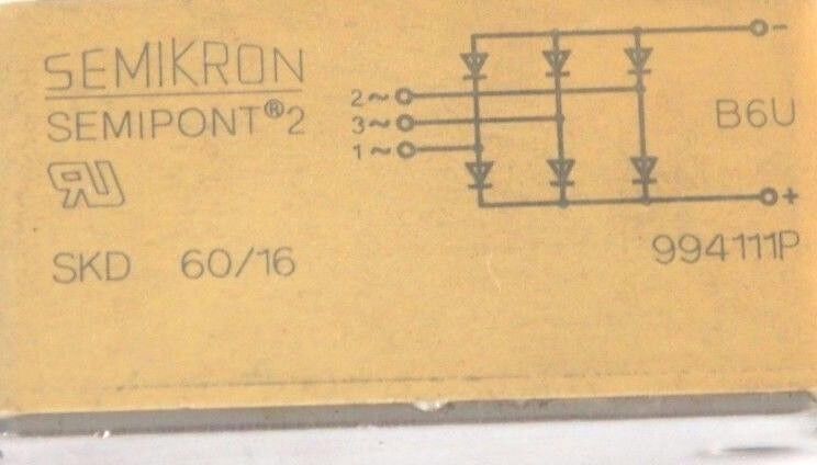 SEMIKRON SEMIPOINT SKD 60/16 BRIDGE RECTIFIER