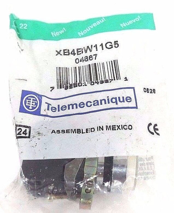 NIB TELEMECANIQUE XB4BW11G5 22MM ILL EXTENDED PUSH BUTTON 120V WHITE 04867