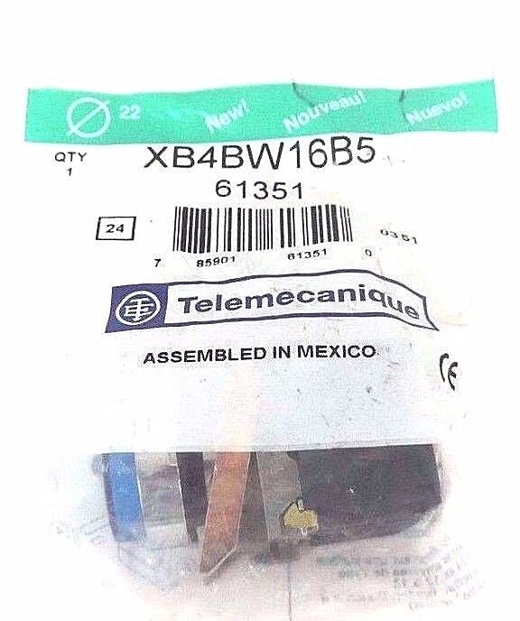 NEW TELEMECANIQUE XB4BW16B5 22MM ILUM PUSHBUTTON