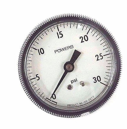 NIB POWERS 142-0277 PRESSURE GAUGE 0-30PSI, 1420277