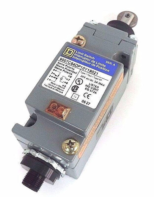 NIB SQUARE D 9007C54DP10Y19021 LIMIT SWITCH 9007-C54DP10Y19021, SER. A