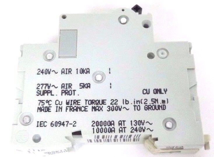 NIB SQUARE D MULTI 9 C60 MINIATURE SUPPLEMENTARY PROTECTOR 24502, 3A, 1POLE