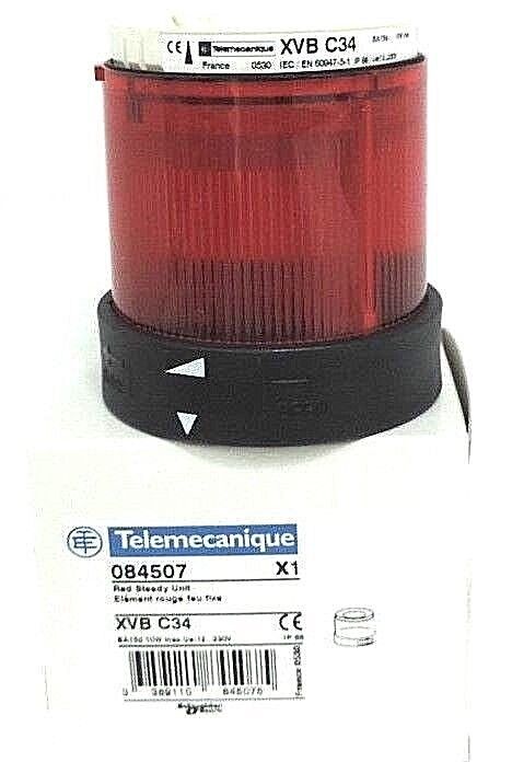 NIB TELEMECANIQUE XVBKEQ3743G4 OVER PACK W/ XVB-C34 RED STEADY UNIT & DL1-BDB4