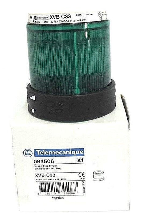 NIB TELEMECANIQUE XVBKEQ3743G3 OVER PACK W/ XVB-C33 GREEN STEADY UNIT & DL1-BDB3