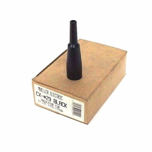 LOT OF 10 NIB MUELLER ELECTRIC CX-#29 BLACK ALLIGATOR CLIP INSULATORS