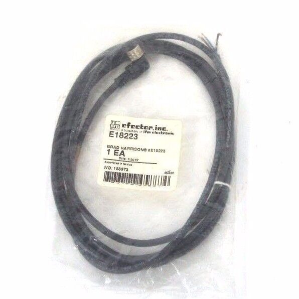 NEW IFM EFECTOR E18223 SENSOR CABLE BRAD HARRISON # E18223