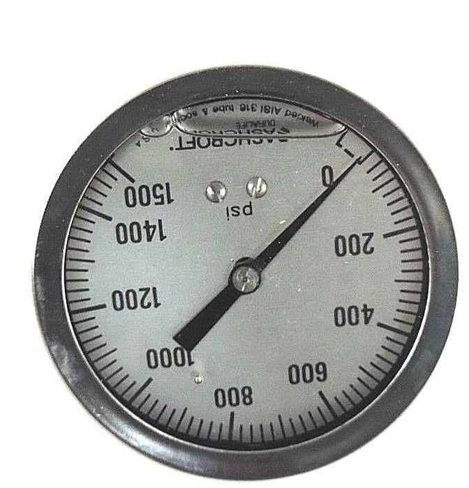 NIB ASHCROFT 35-1009SWL-2B 1500# PRESSURE GAUGE FBG4ALA, 1BA45111-012 GLYCERIN