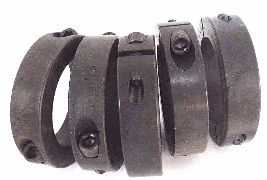 NIB CLIMAX 2C-218, 2 3/16" ID 2 PIECE SPLIT STEEL SHAFT COLLAR - 5 PCS