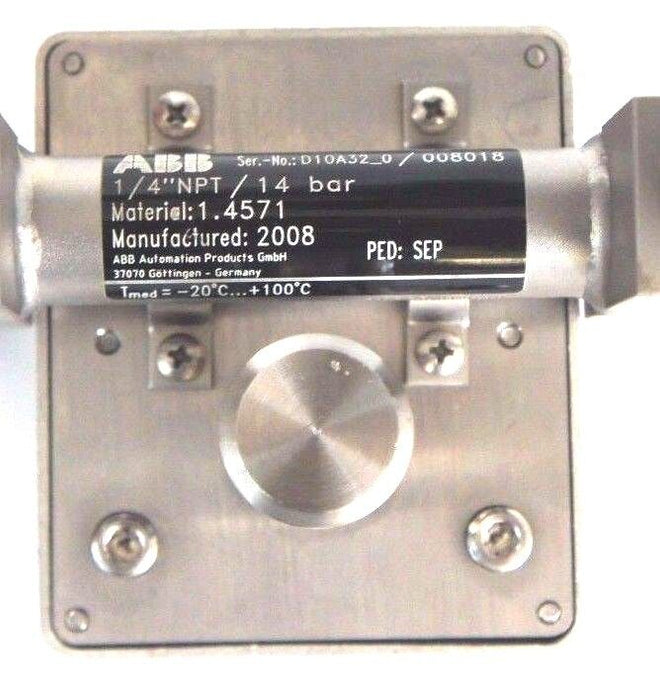 NEW ABB D10A32-0 FLOWMETER 1/4" NPT ORDER NO. 240150211/X004 D10A320