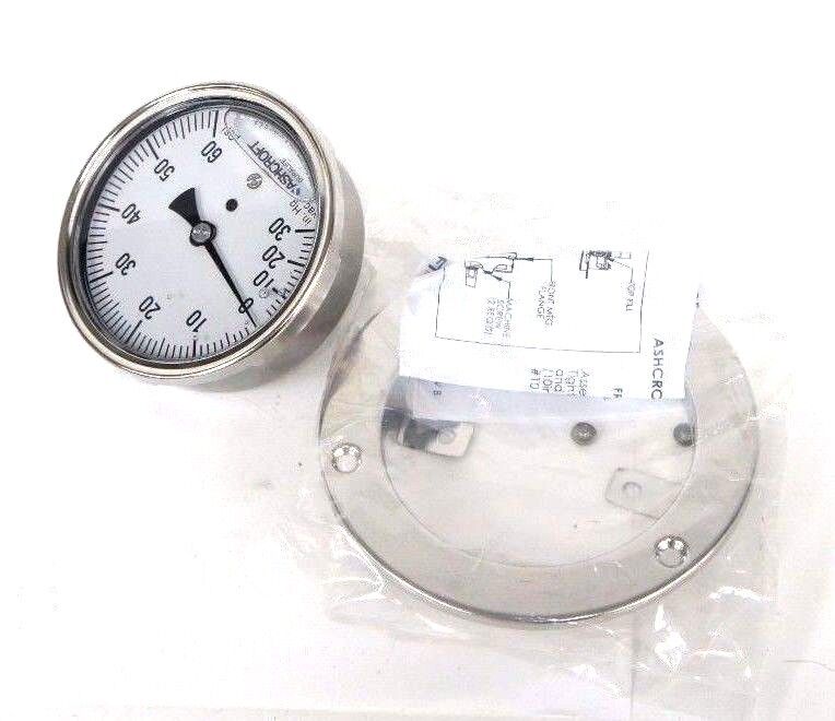 LOT OF 3 NIB ASHCROFT 35-1009-SWL-02B-30IMV&60#-XFF DURALIFE GAUGE SIZE: 3-1/2''