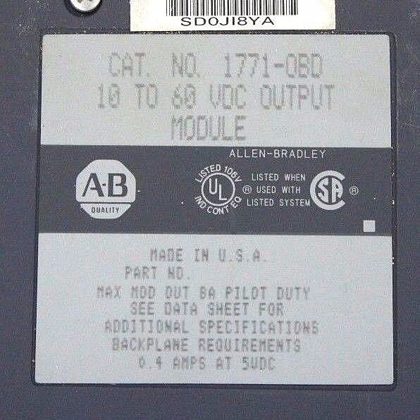 LOT OF 4 ALLEN BRADLEY 1771-OBD VDC OUPUT MODULES W/ 1771-WG WIRE HARNESS ARM