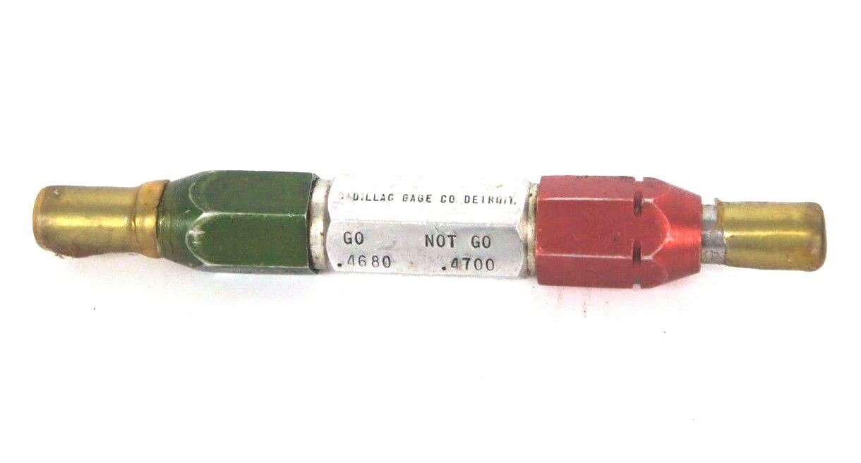 CADILLAC GAGE CO. GA-2-645 PLUG GAGE GO 0.4680MM NO GO 0.4700MM