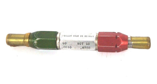 CADILLAC GAGE CO. GA-2-645 PLUG GAGE GO 0.4680MM NO GO 0.4700MM