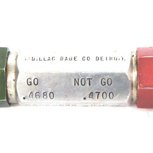 CADILLAC GAGE CO. GA-2-645 PLUG GAGE GO 0.4680MM NO GO 0.4700MM