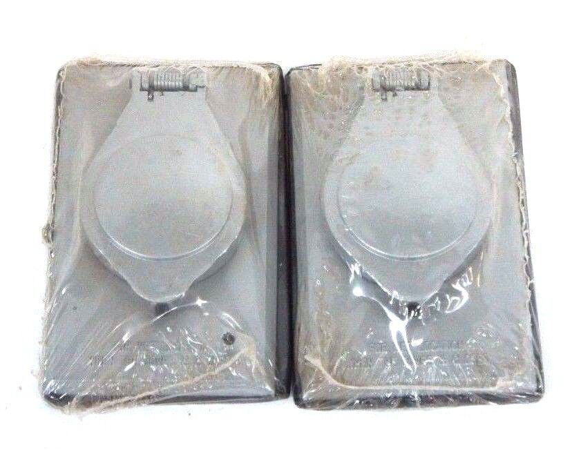 LOT OF 2 NEW THOMAS & BETTS WR104-CV SINGLE OUTLET OUTDOOR COVERS
