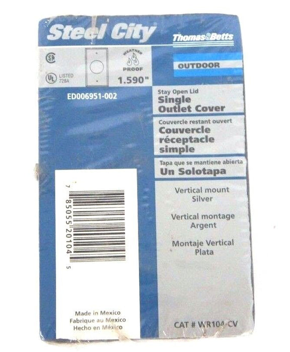 LOT OF 2 NEW THOMAS & BETTS WR104-CV SINGLE OUTLET OUTDOOR COVERS