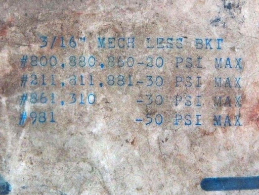 LOT OF 2 NEW ARMSTRONG 3/16" MECH LESS BKT KITS #800, 880, 860-20 PSI MAX