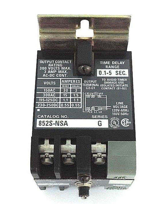 NEW ALLEN BRADLEY 852S-NSA SER. G SOLID STATE TIMING MODULE 0.1-5 SEC