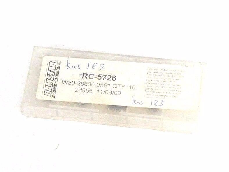 LOT OF 8 NEW RAMSTAR RC-5726 CARBIDE INSERTS W30-26600.0561, RC5726