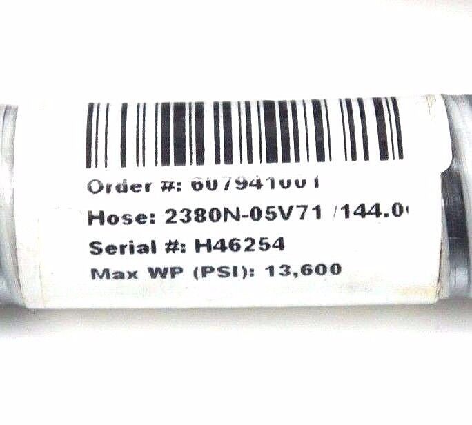 NIB PARKER PHCP32010552 HOSE: 2380N-05V71, 144.00 IN, W/ YA01-8-6C ADAPTER