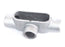 BOX OF 5 NEW STEEL ELECTRIC T37F7 1" THREADED CONDUIT BODIES FORM 7, TYPE T, T37