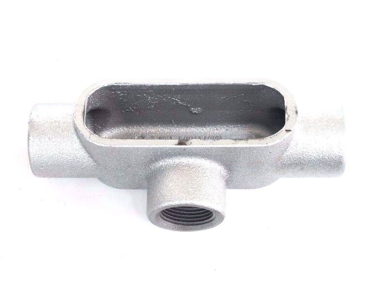 BOX OF 5 NEW STEEL ELECTRIC T37F7 1" THREADED CONDUIT BODIES FORM 7, TYPE T, T37