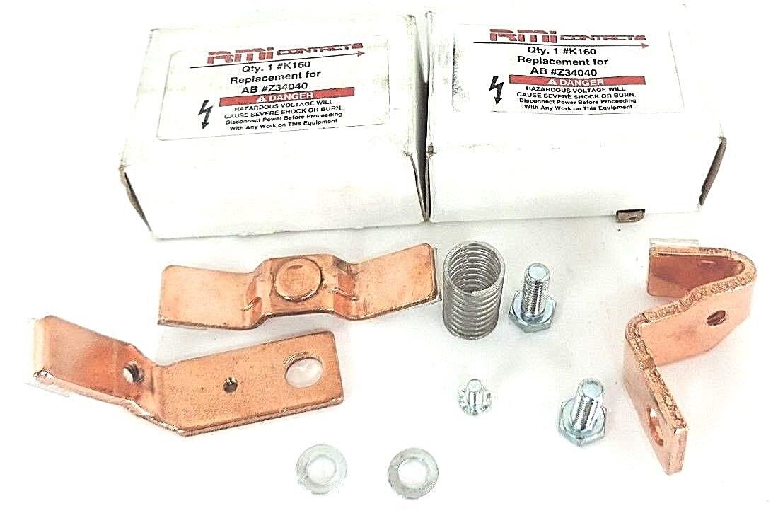 LOT OF 2 NIB RMI CONTACTS # K160 REPLACEMENTS FOR AB # Z34040, CONTACT KITS