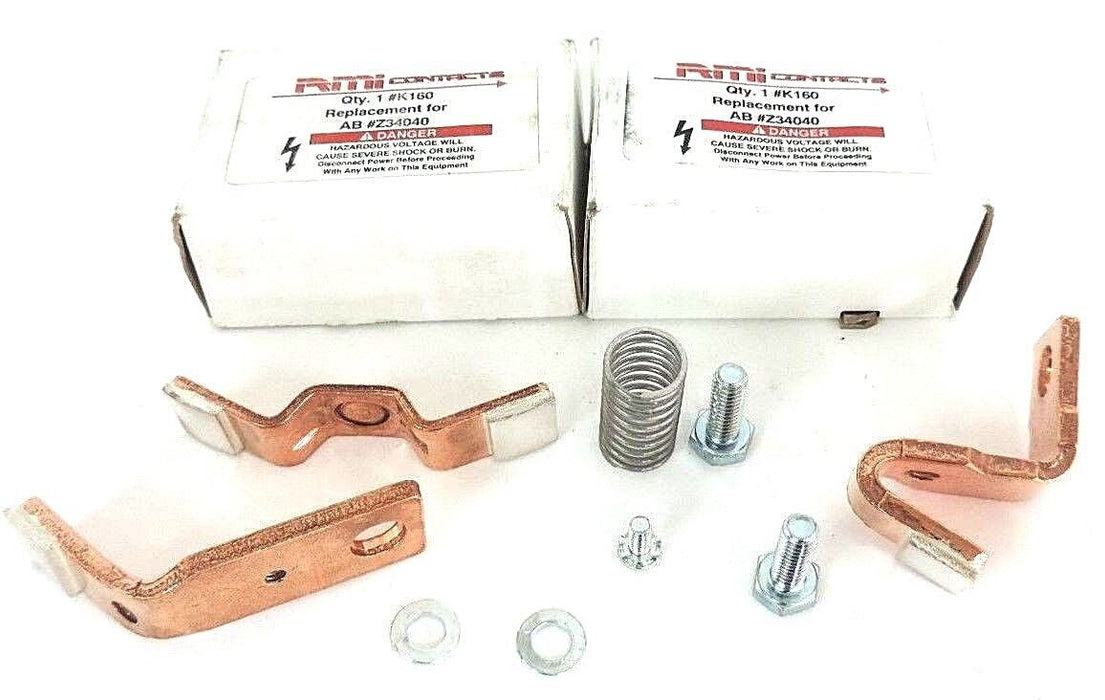 LOT OF 2 NIB RMI CONTACTS # K160 REPLACEMENTS FOR AB # Z34040, CONTACT KITS