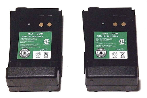 LOT OF 2 GE ERICSSON BKB 191 202/2 R6A 2500mAh M/A-COM 2-WAY RADIO BATTERIES