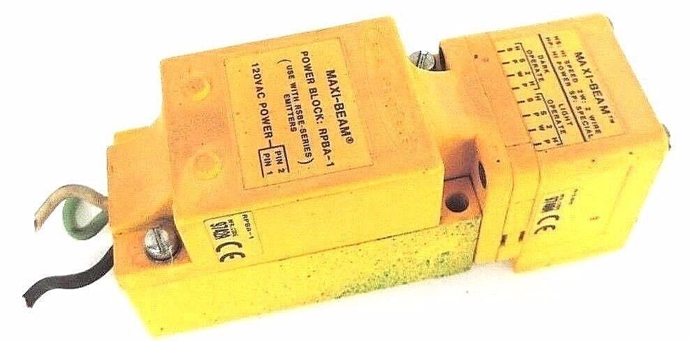 BANNER RPBA-1 MAXI-BEAM POWER BLOCK W/ RSBE EMITTER, 9740A, 9742A