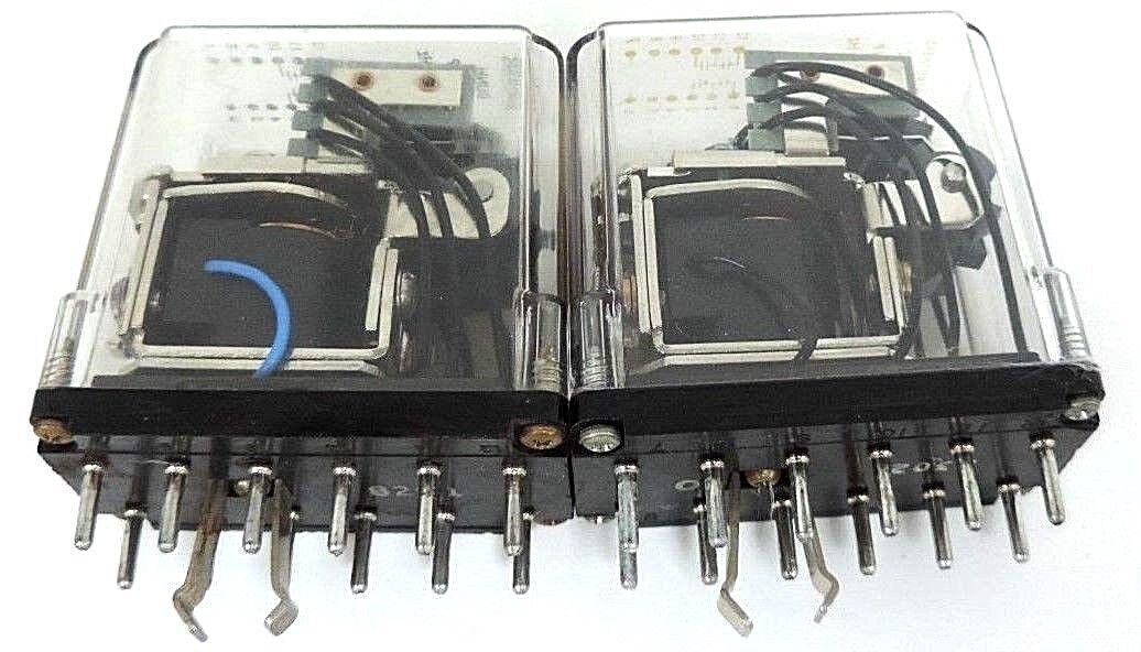 LOT OF 2 STRUTHERS DUNN A311XBXP RELAY CONTACTS-DPDT, COIL- 120V 60HZ