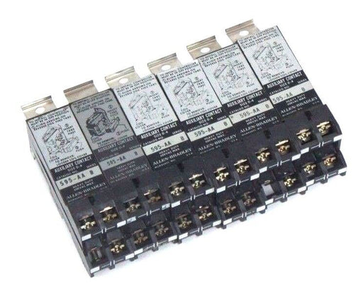 LOT OF 6 ALLEN BRADLEY 595-AA SER. B AUXILIARY CONTACTS SIZE 0-4