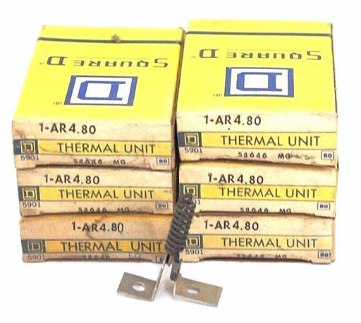LOT OF 6 NIB SQUARE D AR4.80 THERMAL UNIT 58646, 1-AR4.80