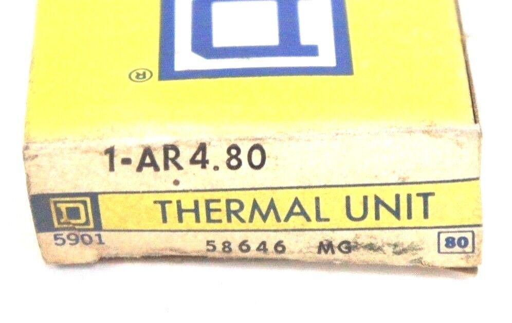 LOT OF 6 NIB SQUARE D AR4.80 THERMAL UNIT 58646, 1-AR4.80