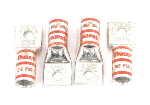 BOX OF 4 NEW PANDUIT LCA3/0-56-X COPPER LUGS STANDARD BARREL ONE HOLE
