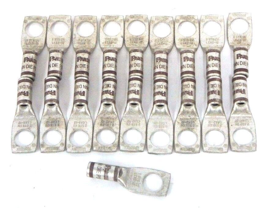 BAG OF 19 NEW PANDUIT LCA2-12-Q COPPER LUG STANDARD BARREL ONE HOLE