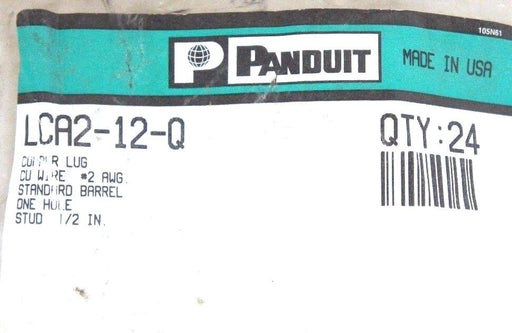 BAG OF 19 NEW PANDUIT LCA2-12-Q COPPER LUG STANDARD BARREL ONE HOLE