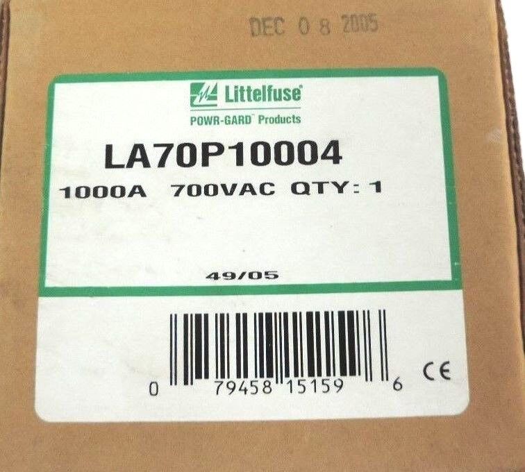NIB LITTELFUSE LA70P10004 POWR-GARD FUSE 1000A, 700VAC