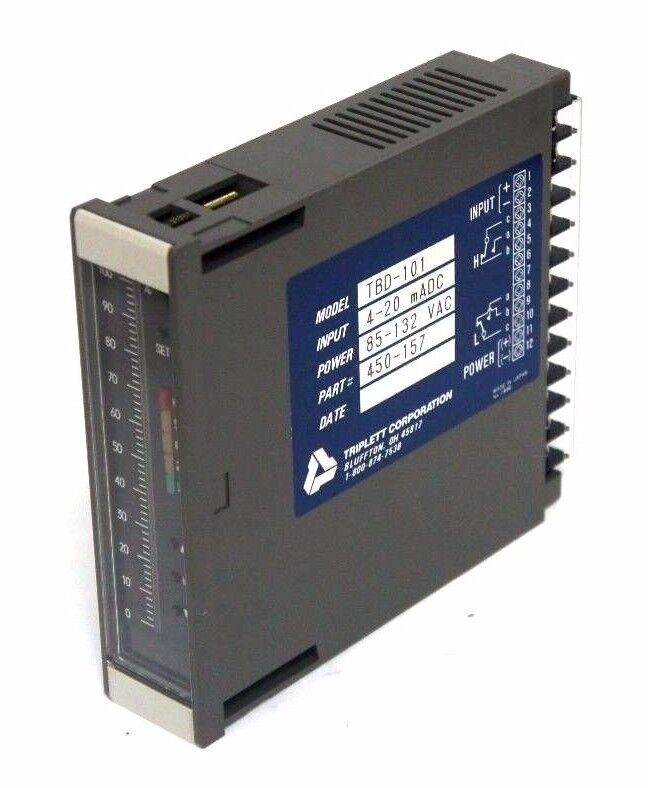 NIB TRIPLETT CORP TBD-101 BARGRAPH INDICATOR PART# 450-157 4-20MADC 85-132VAC