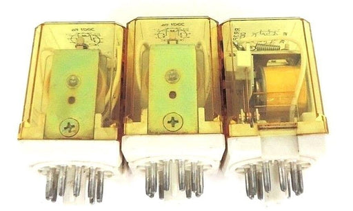 LOT OF 3 IDEC RR3PA-U-DC24V RELAYS RR3PA-U RELAYS PLUG-IN 3PDT, 10A, 24VDC