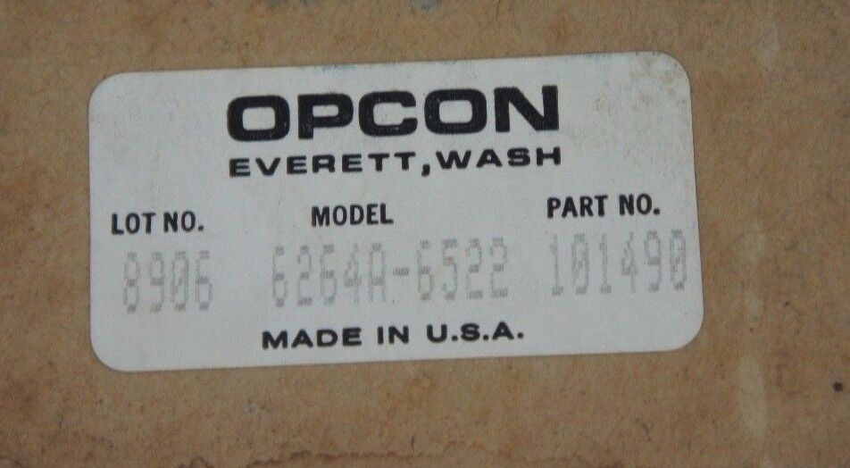 NIB OPCON 6264A-6522 LENS ATTACHMENT FOR DETECTOR 0.87IN OPTICAL P/N: 101490