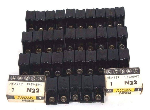 LOT OF 37 ALLEN BRADLEY N22 OVERLOAD THERMAL UNIT HEATING ELEMENTS