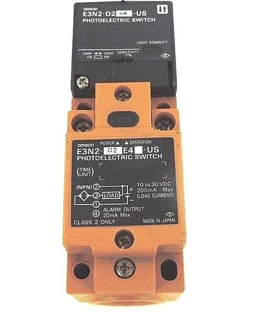 OMRON E3N2-D2-E4-US PHOTOELECTRIC SWITCH 10 TO 30 VDC, 200MA