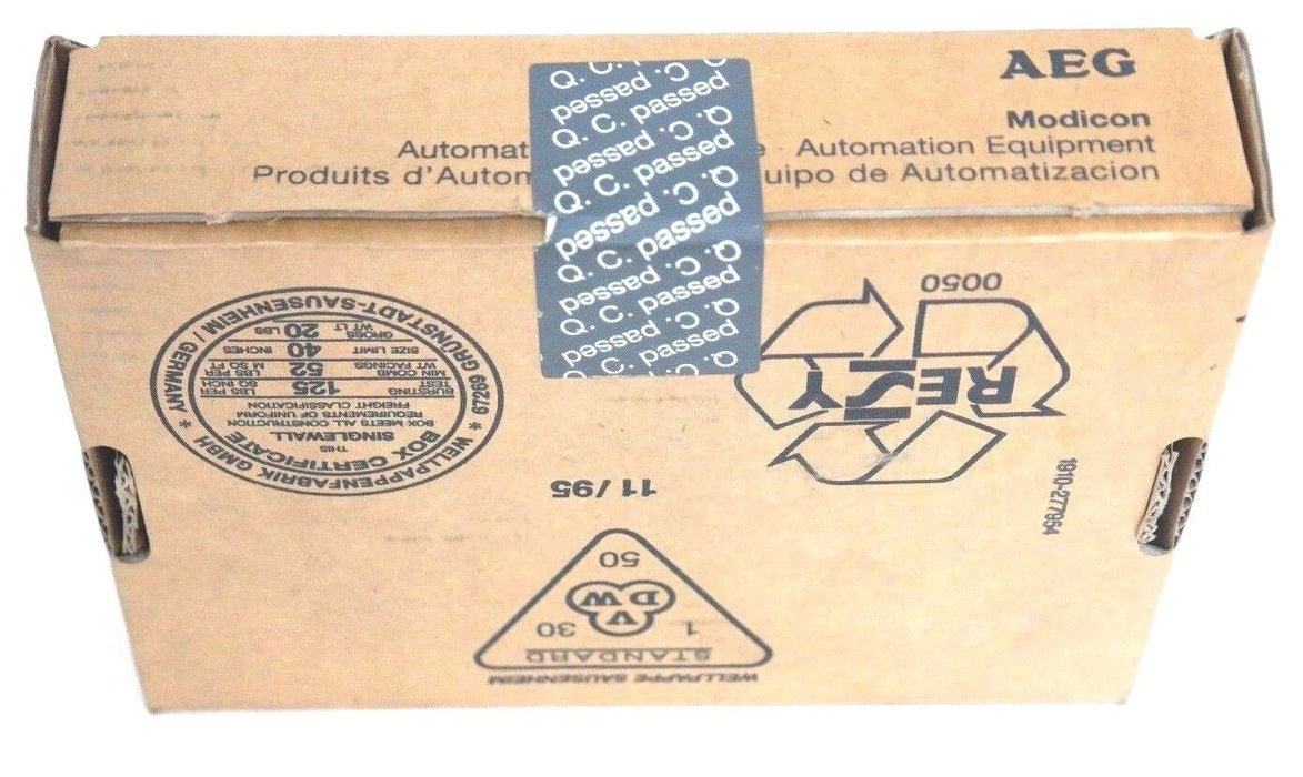 NIB AEG MODICON DTA 202 / AS-HDTA-202 SECONDARY SUBRACK, 2-SLOT, 042244868, 7628