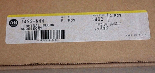 BOX OF 2 NEW ALLEN BRADLEY 1492-N44, SERIES A TERMINAL BLOCK MOUNTING RAILS