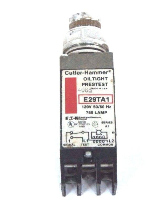 LOT OF 2 CUTLER HAMMER E29TA1 OILTIGHT PRESTEST INDICATORS 120V 50/60HZ