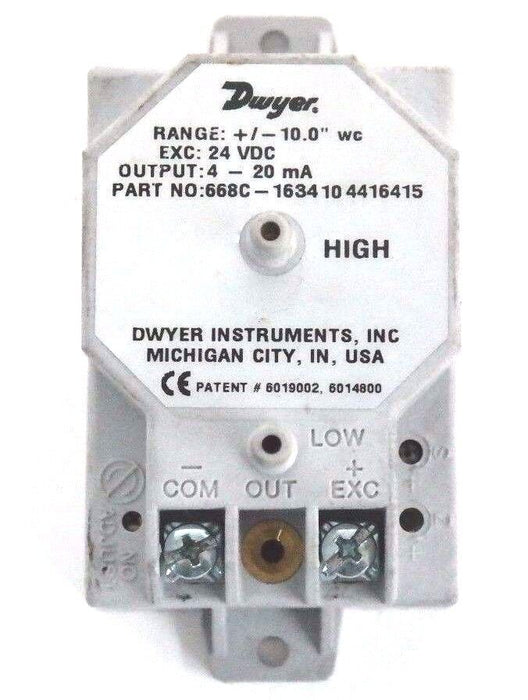 DWYER 668C-16 COMPACT DIFFERENTIAL PRESSURE TRANSMITTER 668C-1634 10 4416420