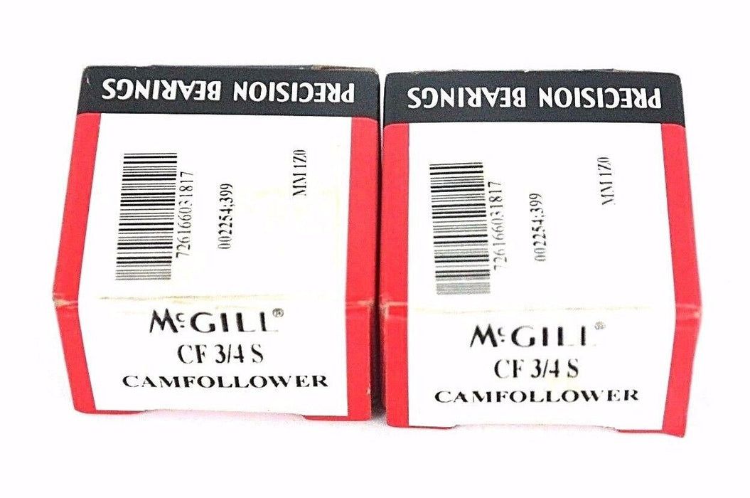 LOT OF 2 NIB MCGILL CF-3/4-S CAM FOLLOWERS CF3/4S