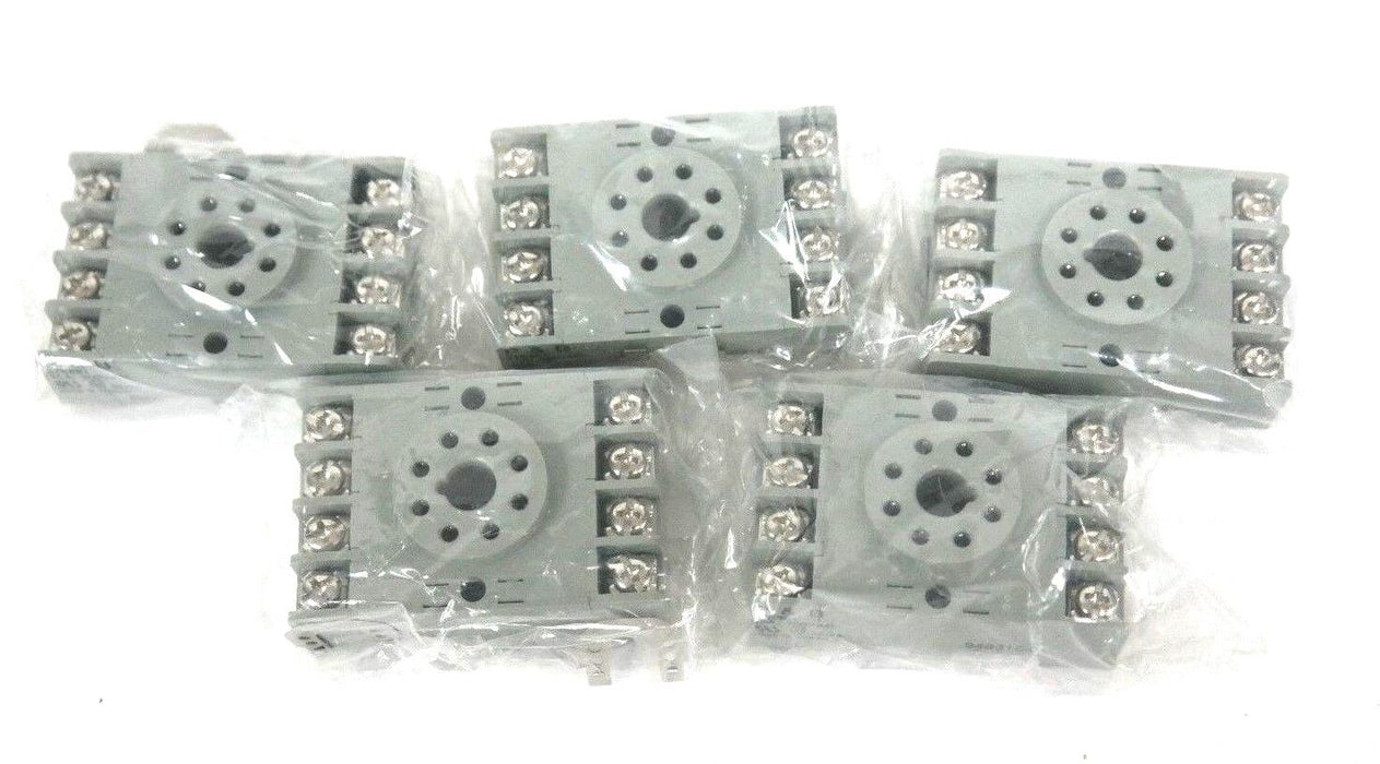 LOT OF 5 NEW POTTER & BRUMFIELD 27E891 RELAY BASES 10A, 300VAC, 94831C-E